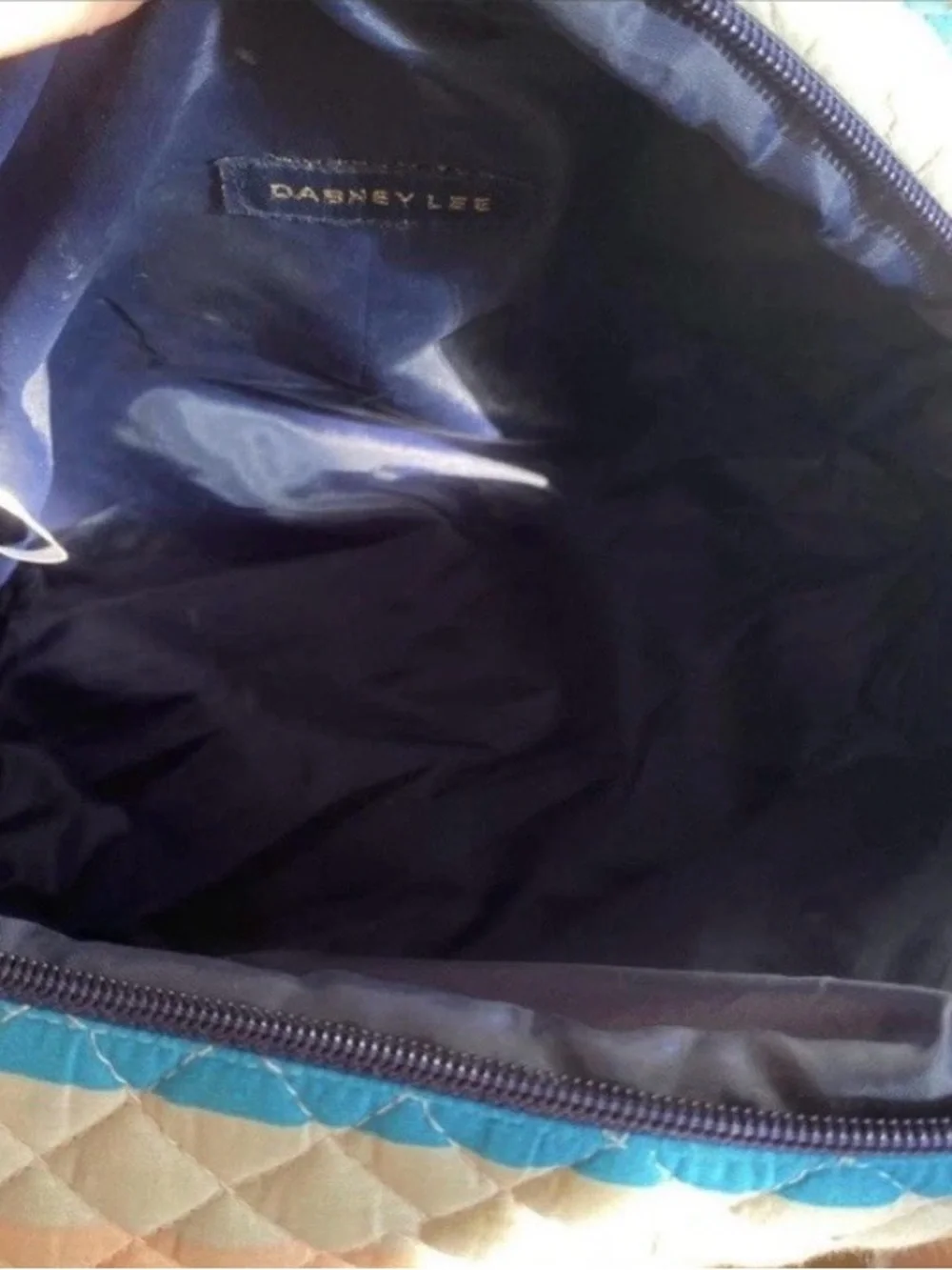 Dabney Lee Large Striped Quilted Cosmetic bag-Roomy, perfect for travel or gym!